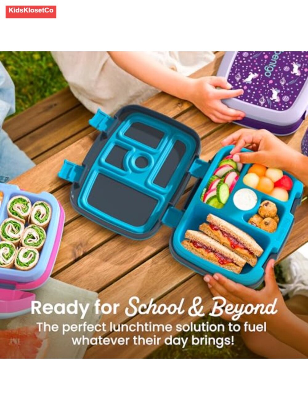Bentgo Kids Leak-Proof 5-Compartment Bento Lunch Box for Ages 3-7, Dishwasher - Picture 5 of 6
